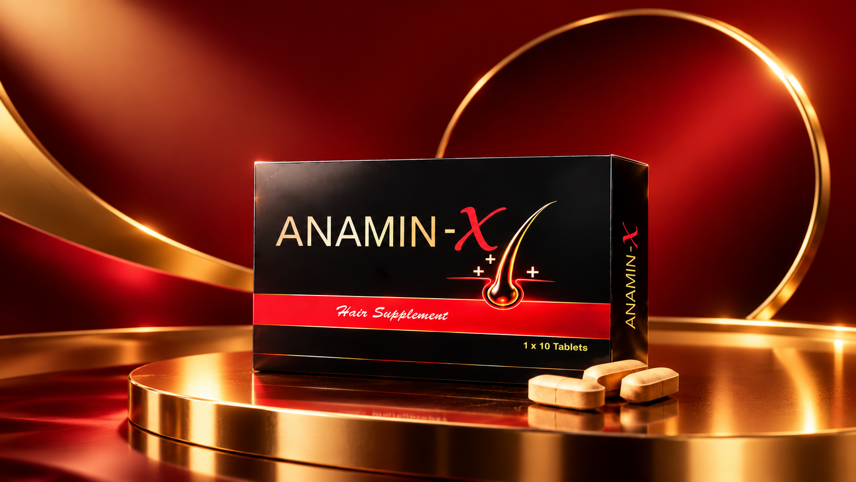 Anamin-X Hair Supplement Packaging Showcase